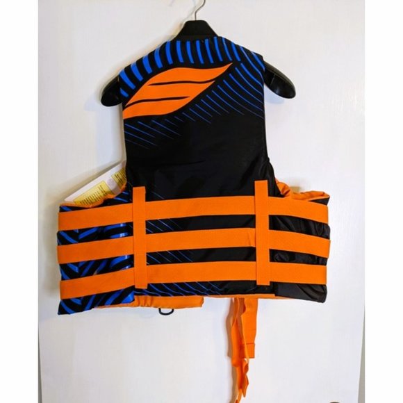 Slippery Hydro S13 Life Vest Watercraft Black Orange Blue Size Super XL NEW - Picture 2 of 8